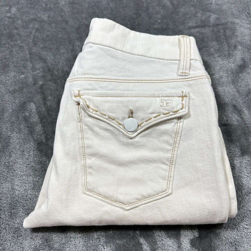 JOE'S Jeans Women's 24 White Socialite Kicker Flip Pockets Cropped Denim Pants